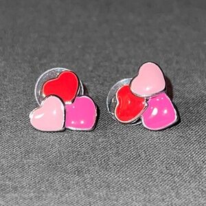 Vintage Heart Cluster Earrings